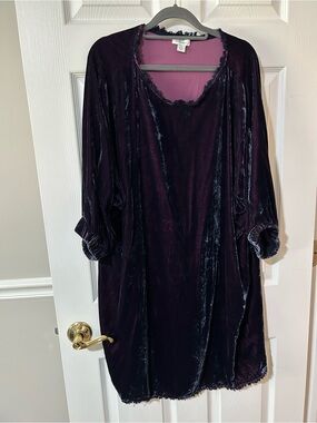Sundance XL like new Velvet Dress in Deep Navy with notes of Plum